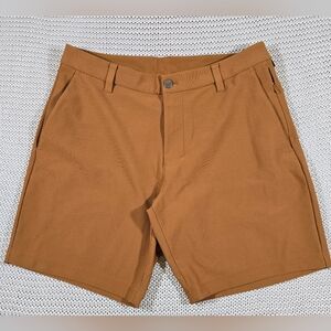 Lululemon Commission Classic Fit Shorts Cord Men Sz 31 in Copper Brown Stretch